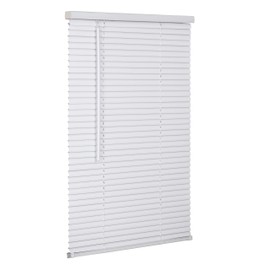 LOTUS & WINDOWARE Cordless, Room Darkening 1" Vinyl-Plus Mini Blind 82.5" Wide x 60" Long, White (RLX82560WH)
