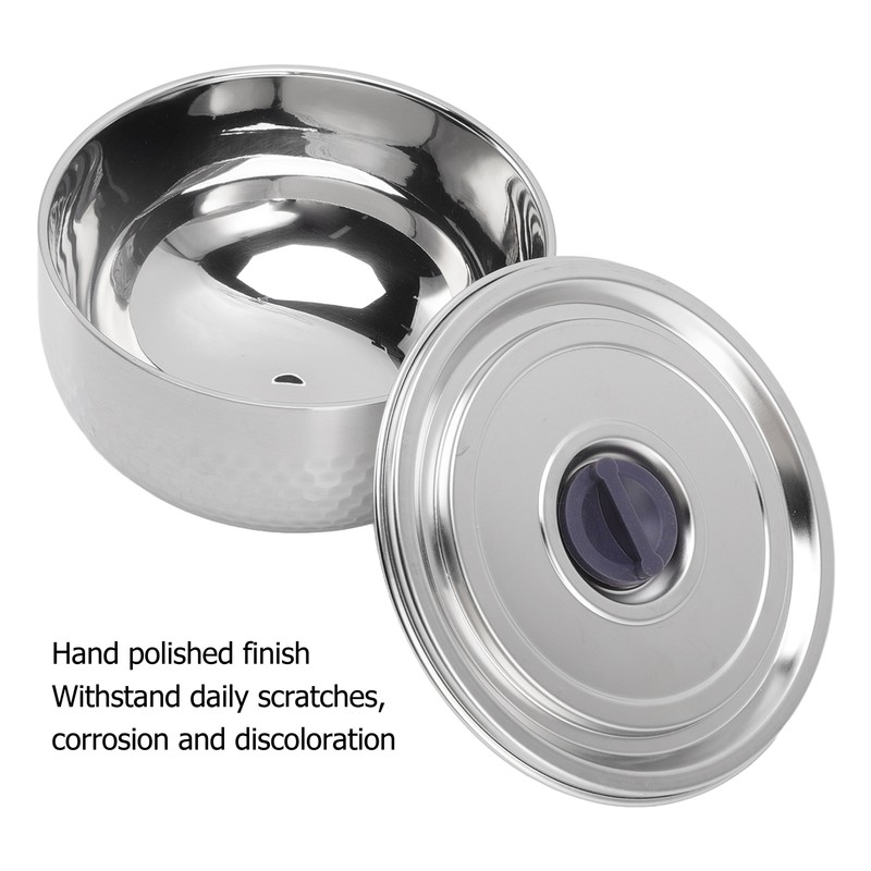 Stainless Steel Bowl 2 Layer Rustproof Thermal Insulation for Rice