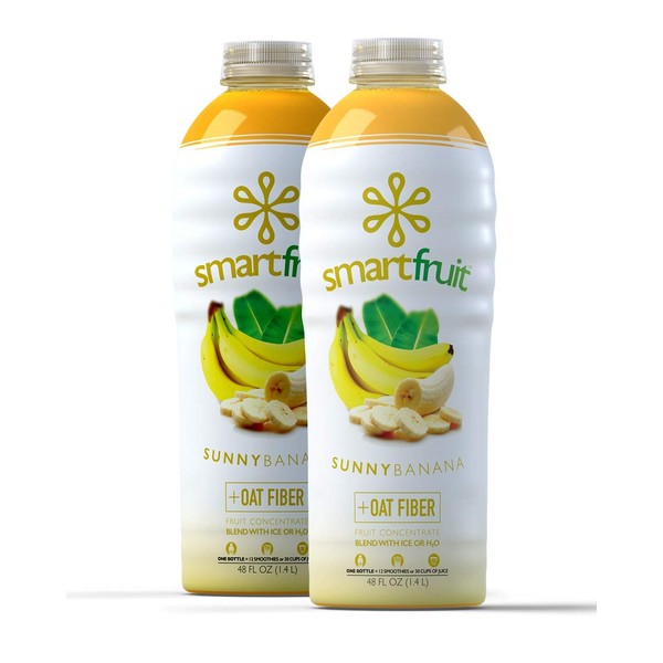 Smartfruit Sunny Banana + Oat Fiber, 100% Real Fruit Purée, Non-GMO, No Additives, Vegan - 48 Fl. Oz