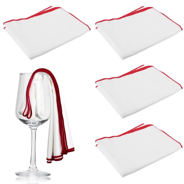 4 Stück Mikrofaser Poliertuch für Glas, 60 x 46cm Groß