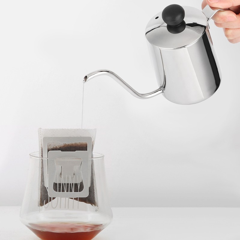250ml Stainless Steel Coffee Pot Long Spout Kettle with Handle