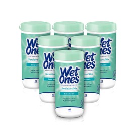 Wet Ones Wet Ones Sensitive Skin Hand & Face Wipes, 40 ct. Canister (6 pack) | Antibacterial Eucalyptus & Mint Hand Wipes, 150 ct. (1 pack)