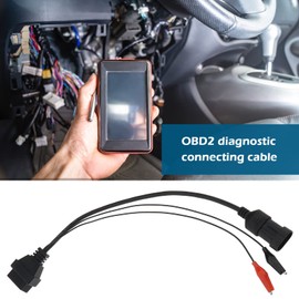 YINETTECH 3 Pin auf 16 Pin OBDII OBD2 Diagnose-Adapterkabel zum Anschluss von OBD II 16pin Diagnosegerät Fahrzeug OBD-II Motorsystem Diagnosewerkzeuge Teile