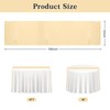 2PCS Champagne Satin Table Runner 12 x 108 Inch Satin