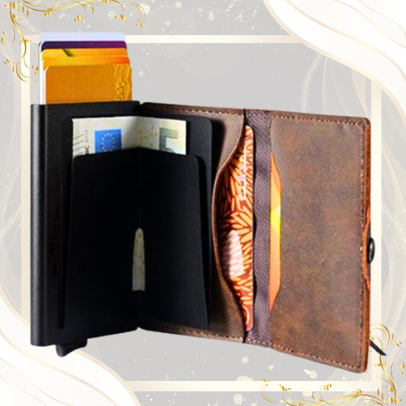 Grand Rover Men's Compact Mini Wallet, PU Leather, Prevents Bills