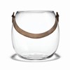 HOLMEGAARD DESIGN WITH LIGHT Pot with leather handle clear H16cm
