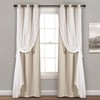 Lush Decor, Wheat Sheer Grommet Panel with Insulated Blackout Lining,