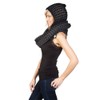 TOP HEADWEAR Womens Infinity Loop Hoodie Scarf Black/Charcoal
