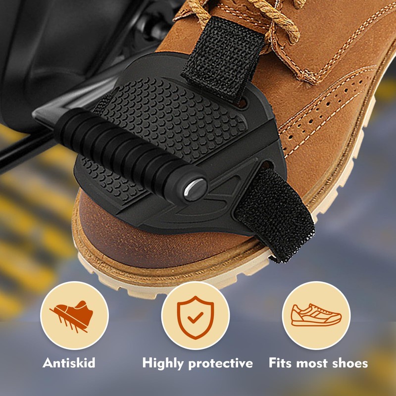 getfay 4 PCS Motorcycle Shift Pads, Adjustable Soft Rubber Motorcycle
