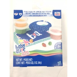 Hasbro New Baby Alive Super Snacks Reusable Solid Doll Food Refill Bib Placemat
