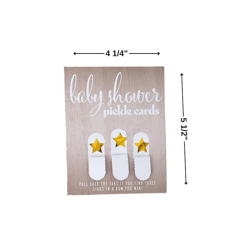 Fun Express Neutral Baby Shower Pickle Cards - 24 Pieces