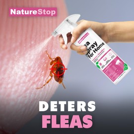NatureStop Flea Spray for Home, Fast-Acting Flea Killer for Carpets, Furniture & Pet Bedding, 16 oz (475mL)
