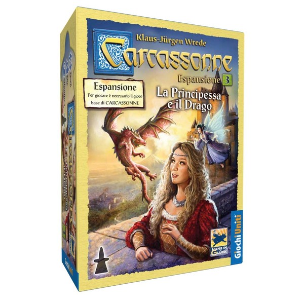 Giochi Uniti Carcassonne Board Game The Princess and the Dragon multicolour