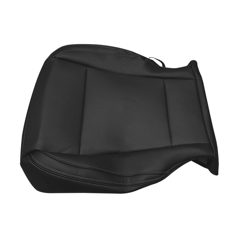 Lskioer Front Driver Side Bottom Perforated Leather Seat Cover Black