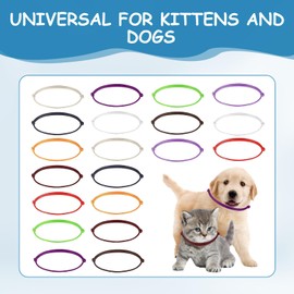 Puppy Collars 20pcs Adjustable Puppy Id Collars,Multi-Colored Whelping Identification Bands,Suitable for Puppy and Kitten Newborn Pet Identification,Multi-Color(4-7cm)