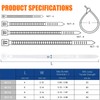BIBTIM Pack of 100 Cable Ties, 200 mm Long x