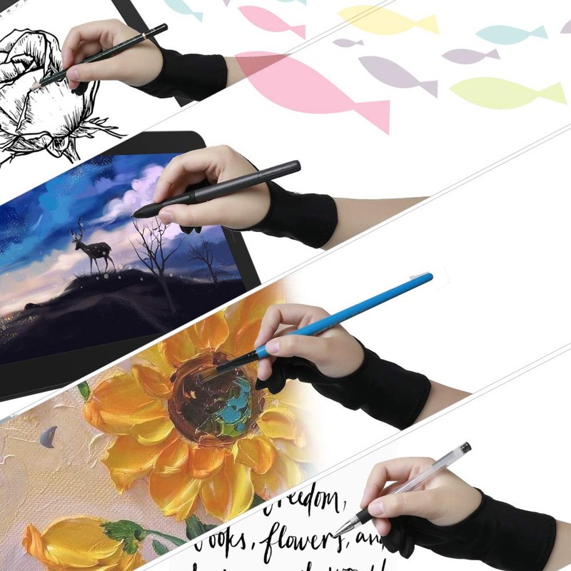GAOMON Two Finger Glove for Drawing Tablet, Oil Painting and