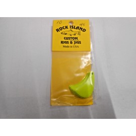 ROCK ISLAND SPORTS # 4.5 Tomahawk Spinner Blades 10 ct Spinner Blades - Chartreuse