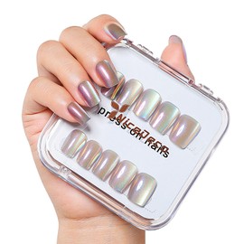 Nicedeco Cat Eyes Nails Tip Press on Nails Medium Coffin, Light Weight & Fit Perfectly Nail Tips-001 with 10-13 sizes, 30pcs