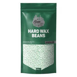 The Shave Factory Wax Beads for Hair Removal, Hard Wax Beans for Thorough and Gentle Hair Removal, Dépilation with Waxing Beads for Face and Body, Azulene, 1 x 500 g