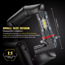 CHUSYYRAY 2x Super yellow 3000K LED Fog Light Bulbs For Dodge RAM 1500 2500 3500 4500
