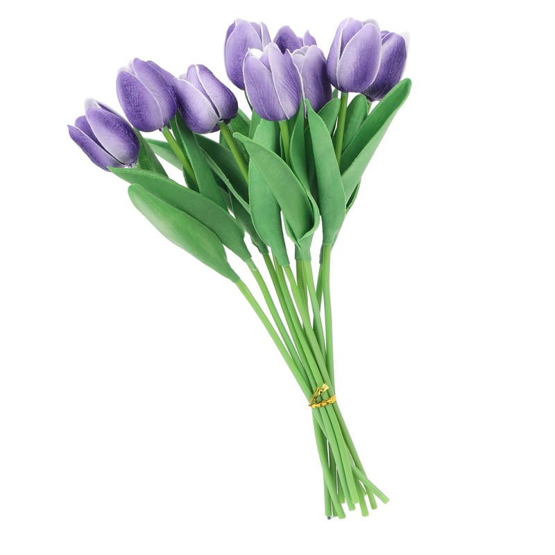 10pcs Artificial Tulip Flowers High Simulation Flowers Decor for Living