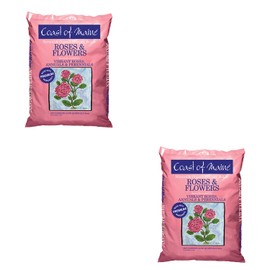 Coast of Maine Organic Natural Gardening Compost Potting Planting Soil Blend for Roses, Other Flowers, and Plants, 20 Quart Bag (2 Pack)