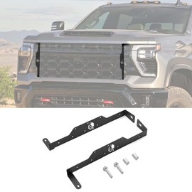 ROMELACK Grille Light Bar Mounting Bracket Heavy-Duty Steel Fit 40" Straight Light Bar Compatible with Chevy Silverado Fit GMC Sierra 2500/3500 2024-2025