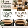 320 Count #4 Cone Coffee Filters for 8-12 Cup Drip