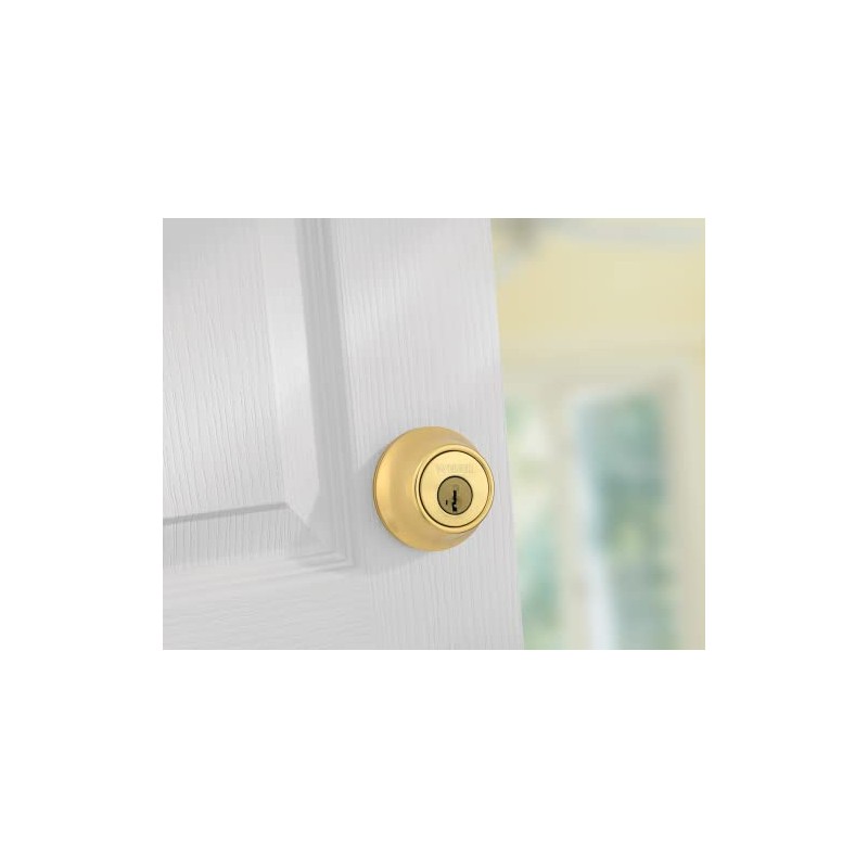 Weiser Elements Brass Round Deadbolt Lock, ANSI/BHMA Grade 3 Certified
