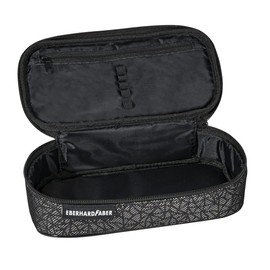 Eberhard Faber 577432 Jumbo X-Style Pencil Case, Black, Pencil Case with Zip, Large Main Compartment and Inner Pocket