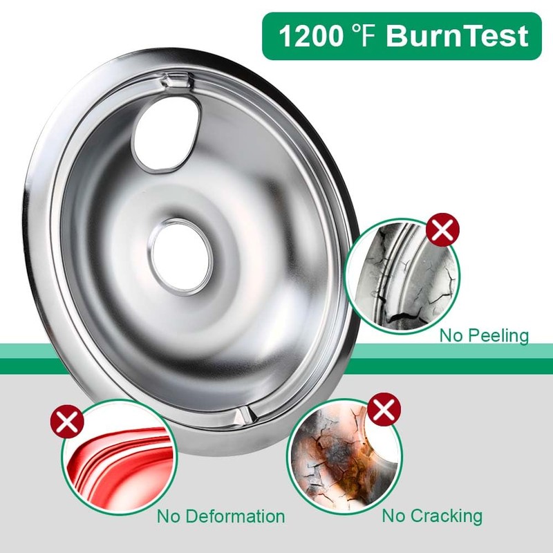 Purelux Electric Range Drip Pans Replacement for GE or Hotpoint