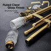 ILAISIHOME 1-1/8 Inch Diameter Gold Curtain Rods with Ribbed Glass