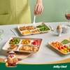 JOLLY CHEF Compostable 5 Compartment Paper Plates 10 * 8