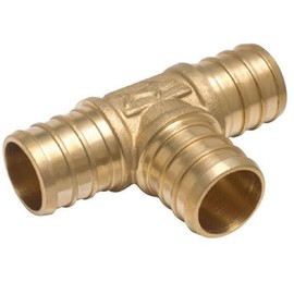 1" x 1" x 3/4" PEXworx Brass Pex Crimp Tee