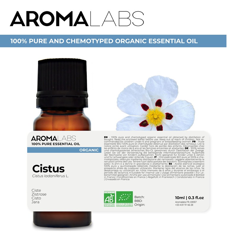 BIO - CISTUS Essential Oil - 10mL - 100% Pure,