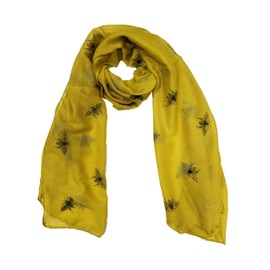 Zac's Alter Ego Women's Girls Ladies Large Glitter Bumble Bees Scarf Wrap Shawl Soft Scarf