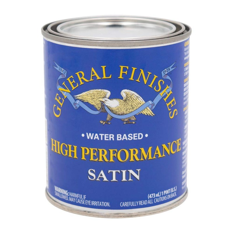 General Finishes High Performance Water Based Topcoat, 1 Pint, Satin