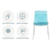 LeisureMod Dining Chair, Modern Minimalist Stackable Side Accent Chair, ABS