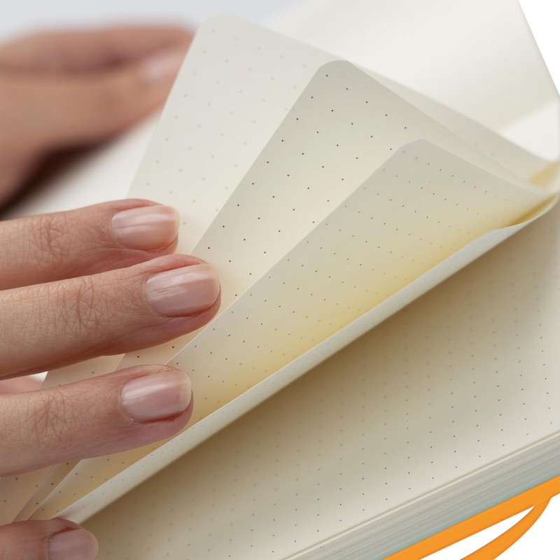 Bullet Journal A5 Dotted Notebook with Faux Leather Hardback Cover