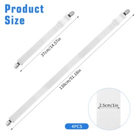 oruola 4 Pcs Fitted Sheet Clips,Fitted Sheet Holders with Lock Strips,Beds Sheets Straps Adjustable,Grippers to Keep Your Sheets Mattress Covers,Sofa Cushion in Place