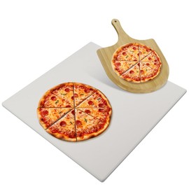18'' Square Pizza Stone Baking Stone Cordierite Bread Stone for Oven Grill, Thermal Shock Resistant Ideal for Baking Different Sizes of Pizzas or Bread