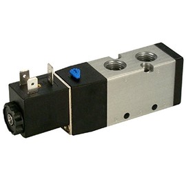 ARO M212SS-120-A 4-Way 2-Position Solenoid Valve, 1/4" NPT/120V, Black