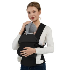 MISSWISDOM Baby Carrier Newborn to Toddler, Adjustable Toddler Carrier, Baby Holder Carrier, Kangaroo Infant Carriers with Widen Shoulder Straps, Black