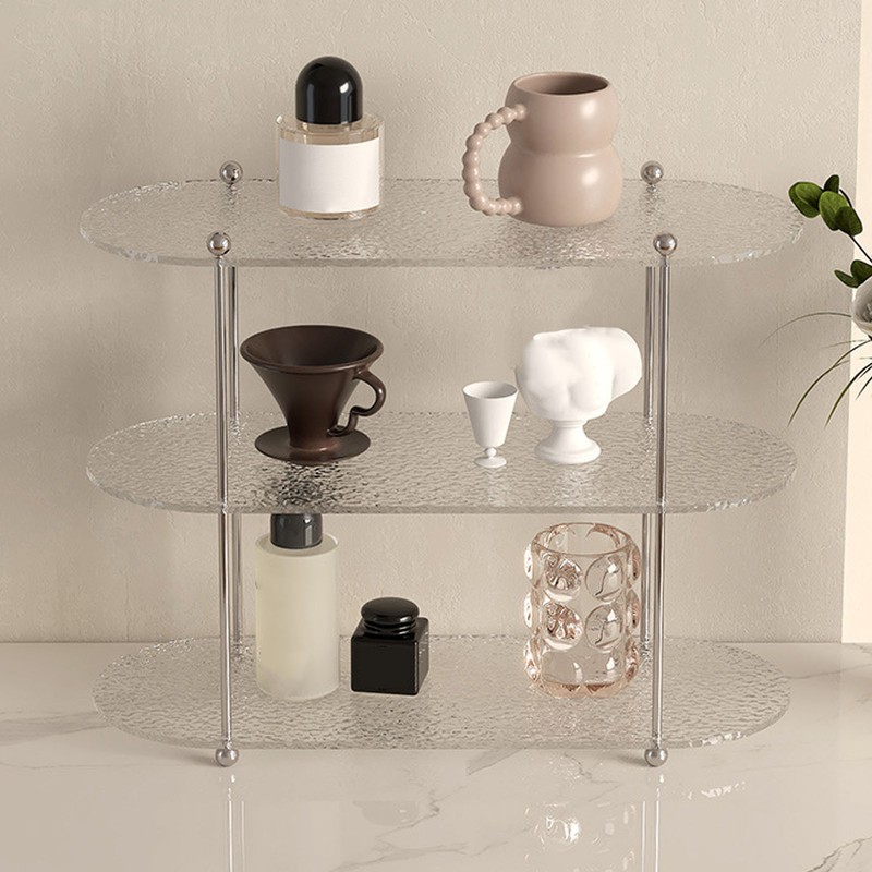 Desktop Clear Shelf Acrylic Multi Layer Modern Simple Transparent Rack