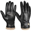 OZERO Mens Winter Gloves Nappa Leather Warm Wool Touchscreen Medium,