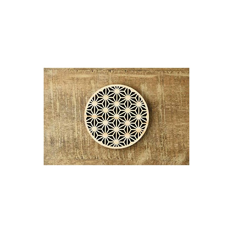 Yamani 47190251 Coaster Brown 3.5 inches (8.8 cm) Traditional Hinoki