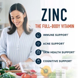 Zinc Supplement Microbeadlets for Immune & Acne Support | Highly Absorbable Zinc Bisglycinate & Orotate with 2mg Chelated Copper + Vitamin B6 | Vegan, Gluten-Free | 60 Capsules (2 Month Supply)