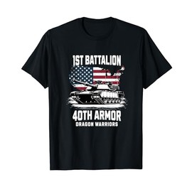 1st Battalion 40th Armor M1 Abrams Tank Military Veteran T-Shirt