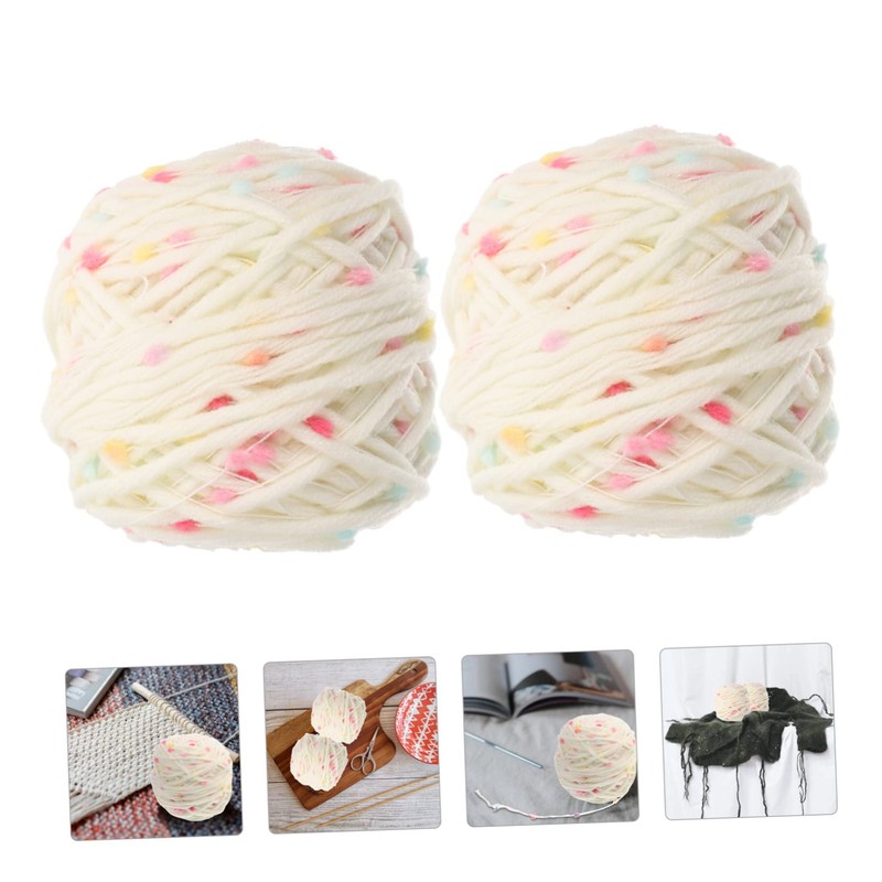 OHPHCALL 2 Rolls Supple Cat Coat Crocheting Yarn DIY Knitting